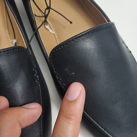 Wide Fit George Black Memory Foam Flats - Picture 5 of 6